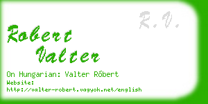 robert valter business card